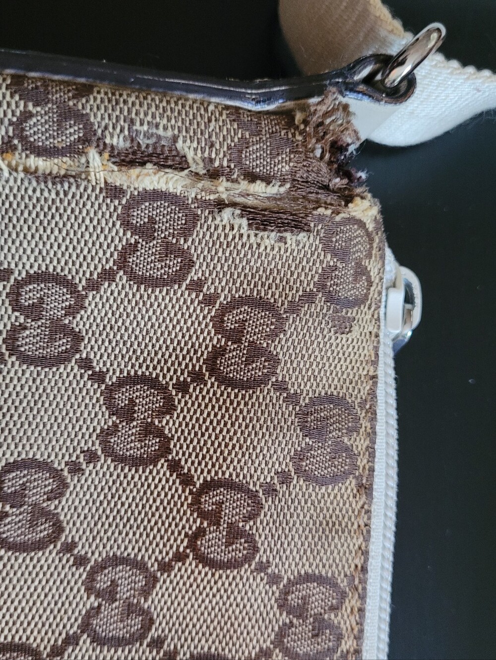 Gucci Beige and Brown GG Monogram Crossbody - Picture 7 of 13